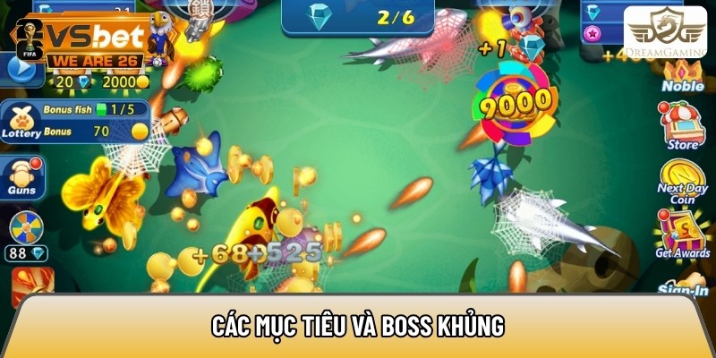 Các mục tiêu và boss khủng